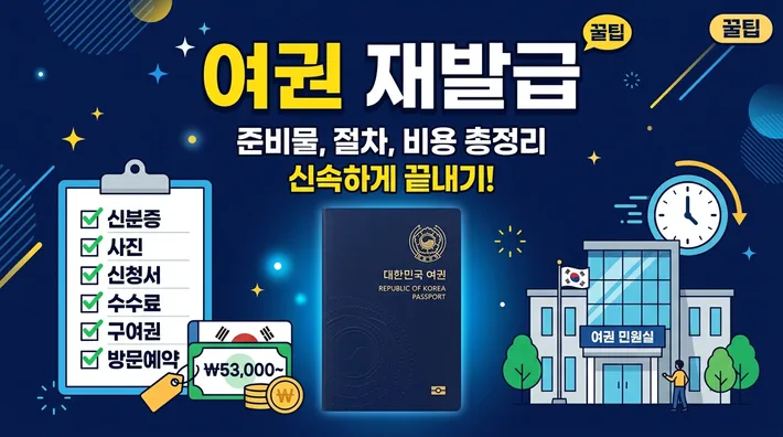 여권 재발급 방법 총정리 – 준비서류·신청 절차·기간·비용 한 번에 끝내기