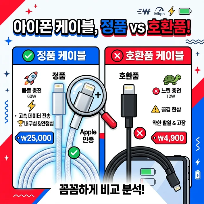 iphone genuine cable comparison 정리 썸네일