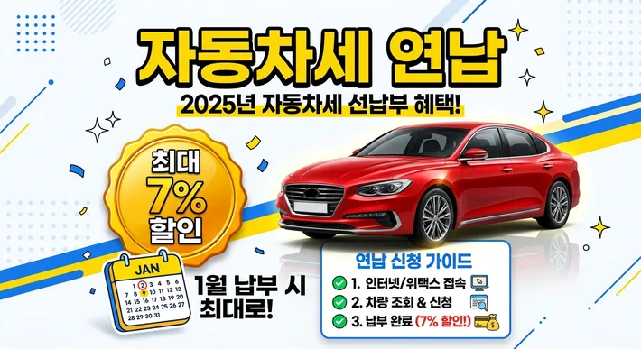 자동차세 연납신청 할인 방법 정리 썸네일