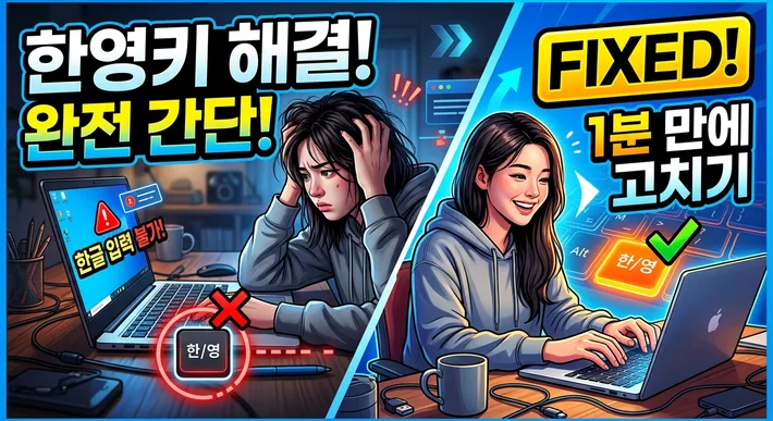 윈도우 한영키 안됨 해결 정리 썸네일