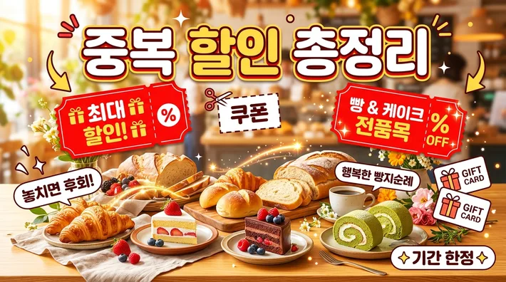 파리바게뜨 할인 기프티콘 중복 총정리 – 사용 조건·중복 적용·최대 할인 한 번에 끝내기