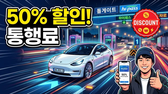 전기차 톨게이트 요금 감면 할인 정리 썸네일