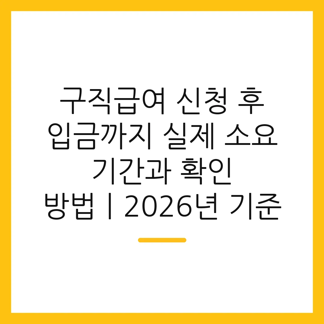 구직급여 신청 후 입금까지 실제 소요 기간과 확인 방법ㅣ2026년 기준