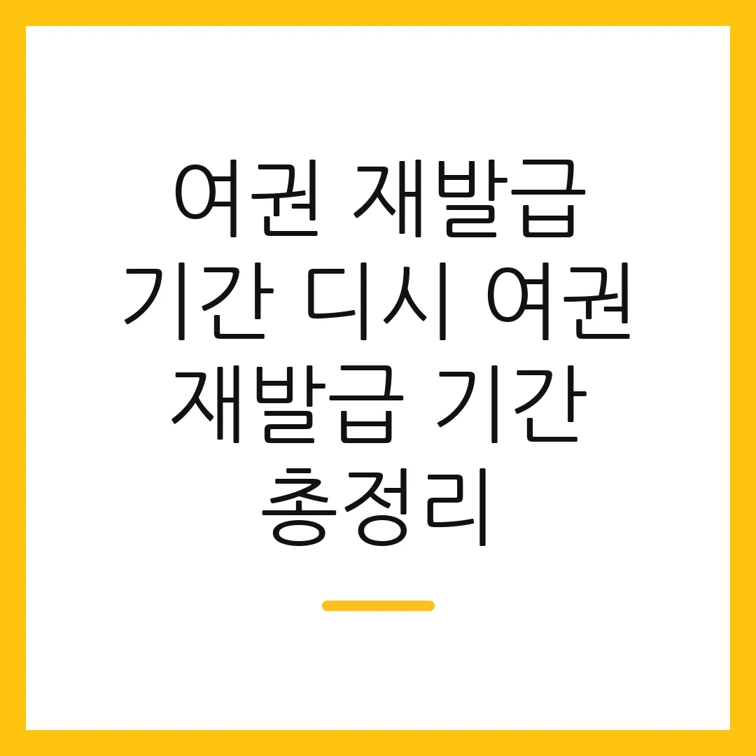 여권 재발급 기간 디시 여권 재발급 기간 총정리